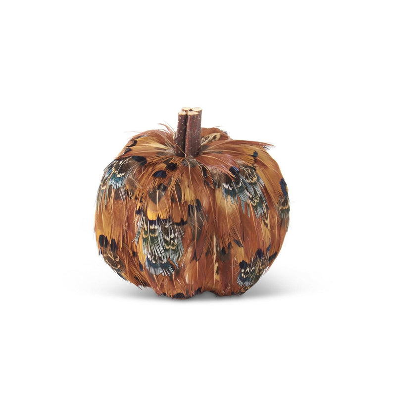 Feathered Pumpkins - 3.25 Inch