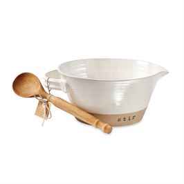 Stoneware Stir Mixing Bowl Set