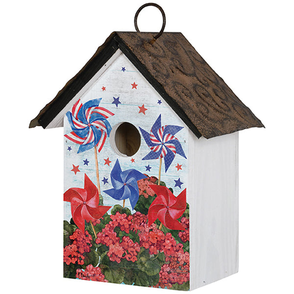 Patriotic Geranium Birdhouse