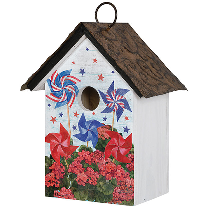Patriotic Geranium Birdhouse