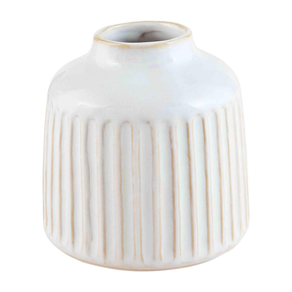Small Stoneware Bud Vase - Striped
