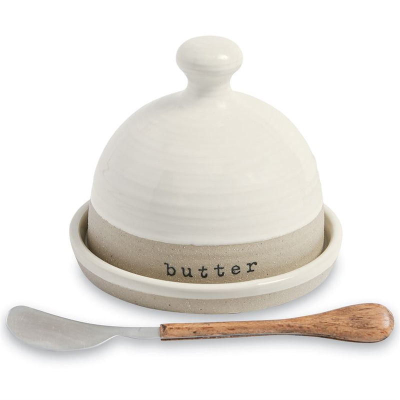 Stoneware Butter Dish