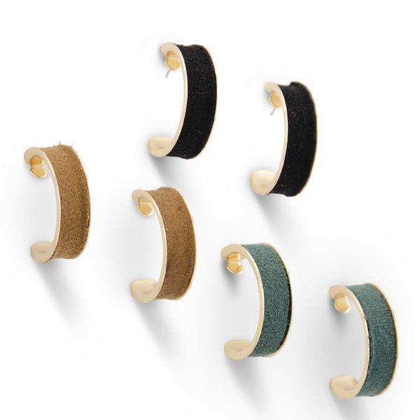 Suede Hoop Earrings