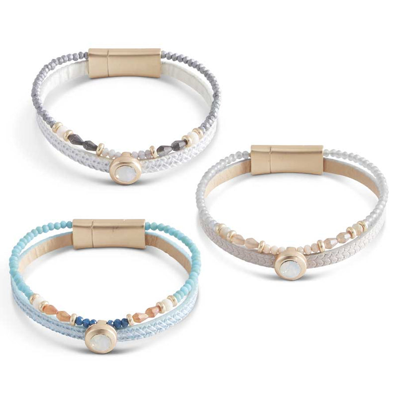 Opal Center Wrap Magnetic Bracelets