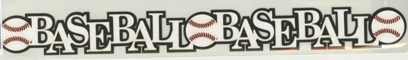 Baseball Text Layered Die Cut