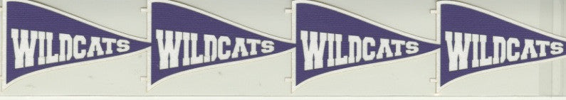 Wildcat - KSU - Pennant Layered Die Cut