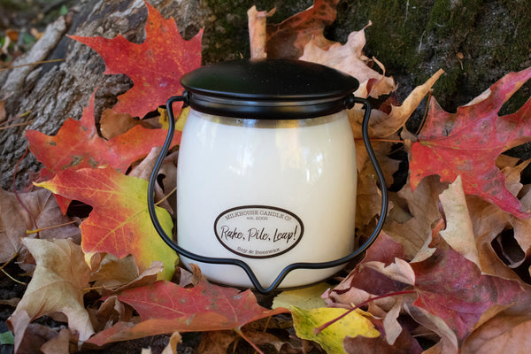 Rake, Pile, Leap 16 oz Butter Jar Candle