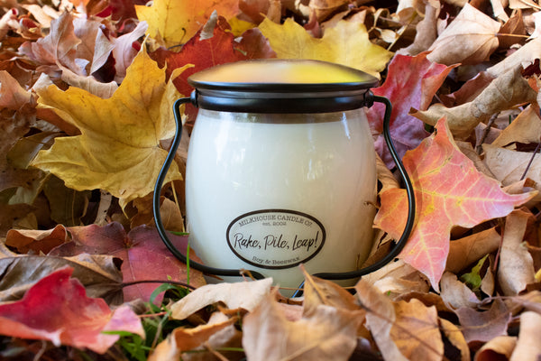 Rake, Pile, Leap 16 oz Butter Jar Candle