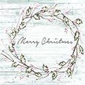 Merry Christmas Wreath   - Square Coasters - 4 Inch