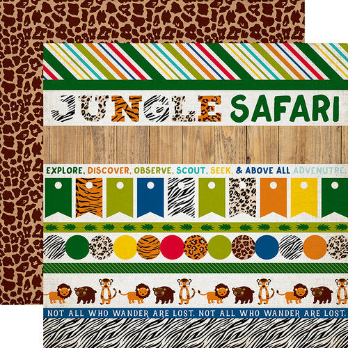 Border Strips - Jungle Safari - 12 x 12 Scrapbook Paper