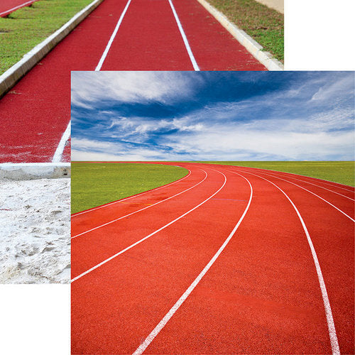Run Forever - Track Field - 12 x 12 Scrapbook Paper