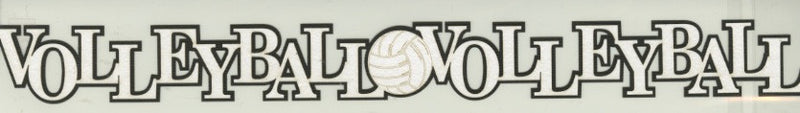 Volleyball Text Layered - Die Cut