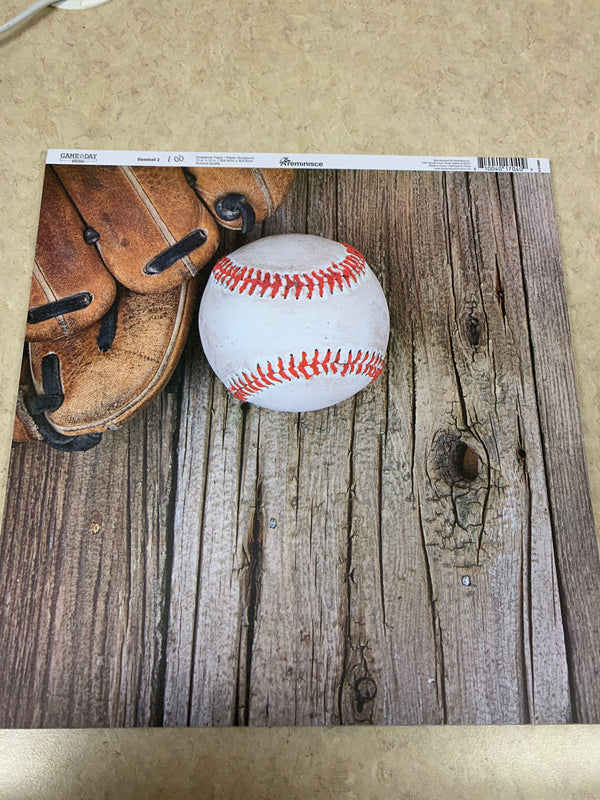 Baseball 2 -12 x 12 Scrapbook Paper