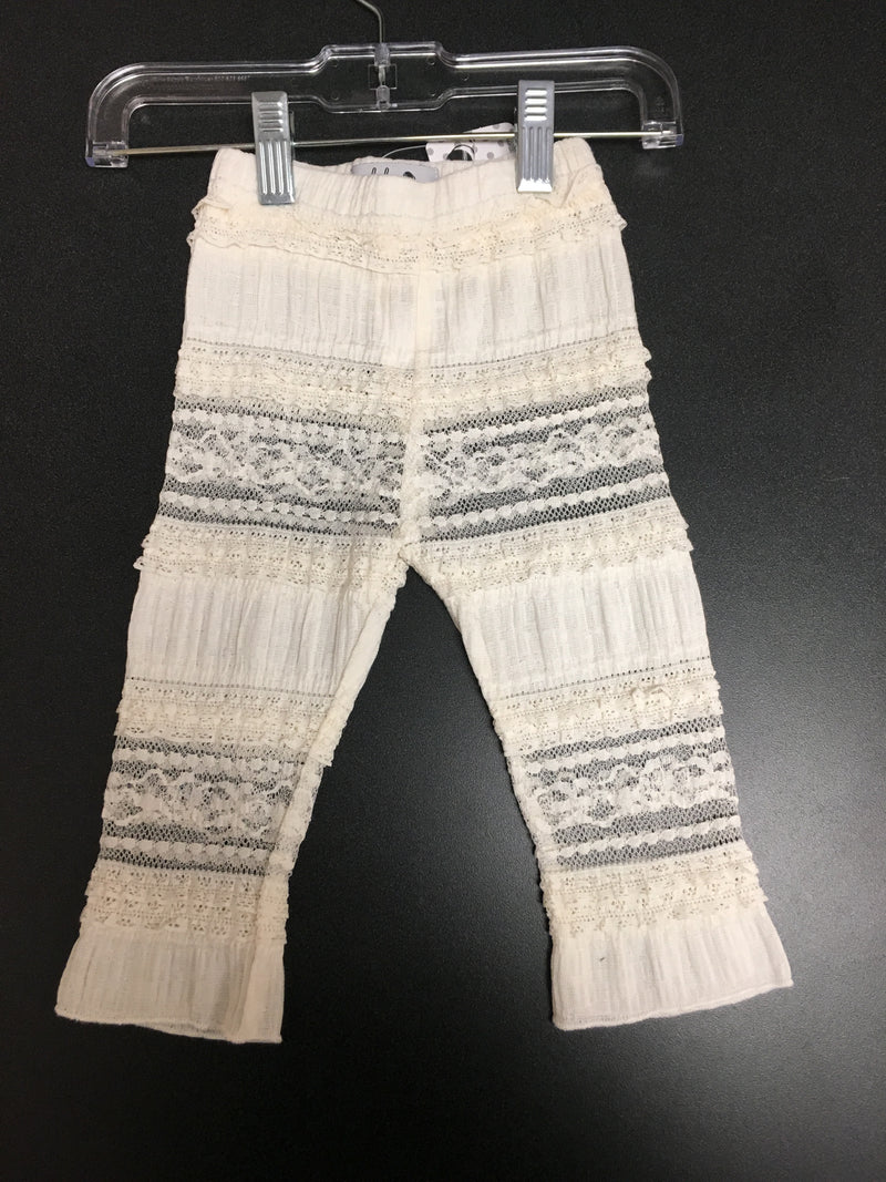 6-12 month cream lace leggings