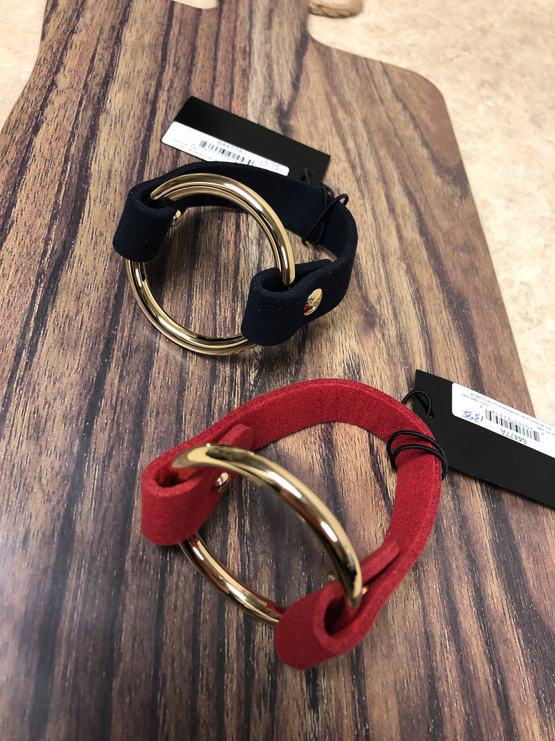 Leather O- Ring Bracelets - Assorted Colors