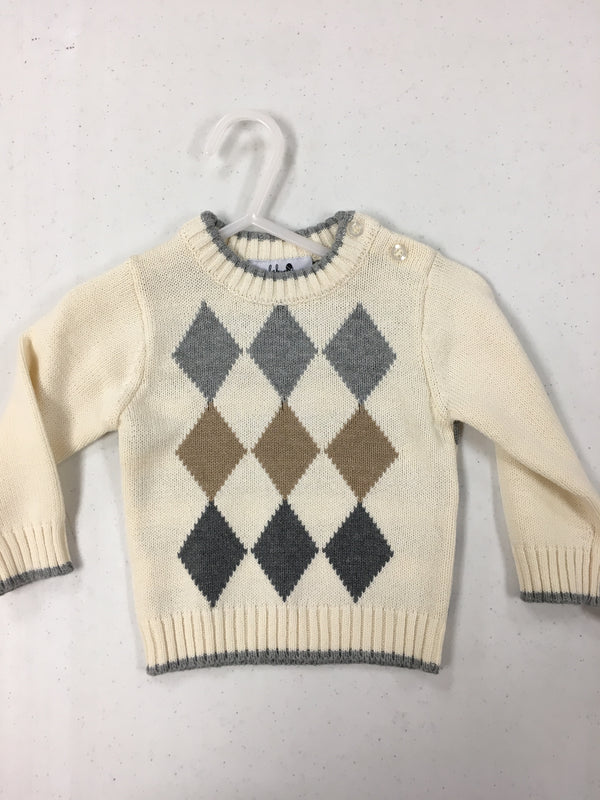 0-6  month diamond check pullover sweater