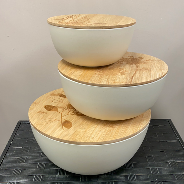 Botanica Bowls with Lids - Set of 3