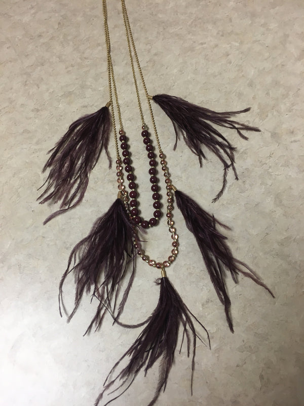 Long Feathered Necklaces