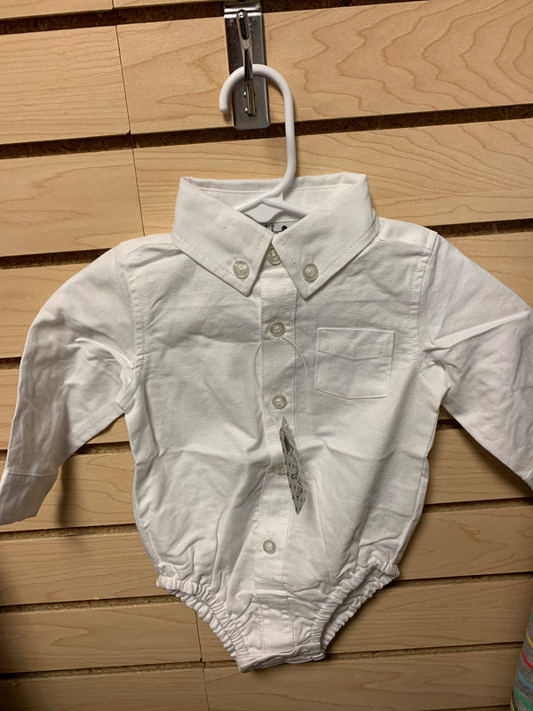 White long sleeve body suit - 0 - 6 Month