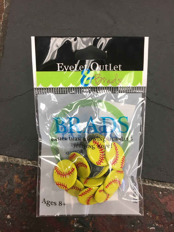 Softball Brads - 12 Count