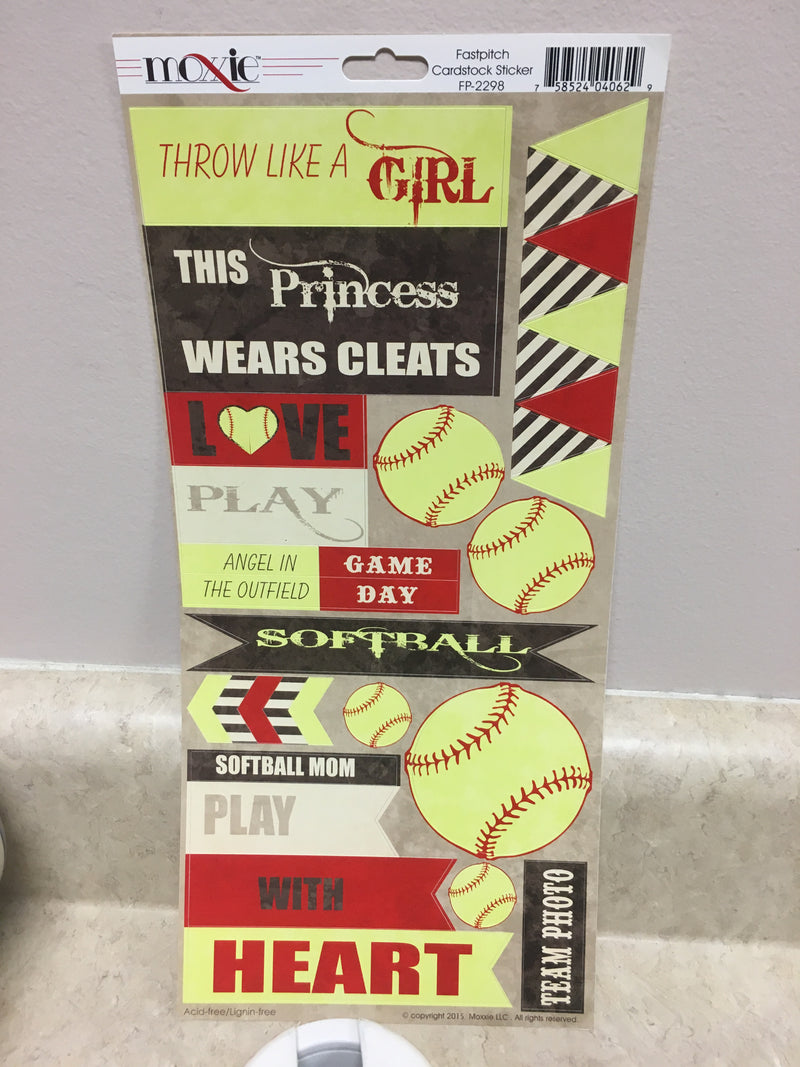 Fastpitch Cardstock Stickers