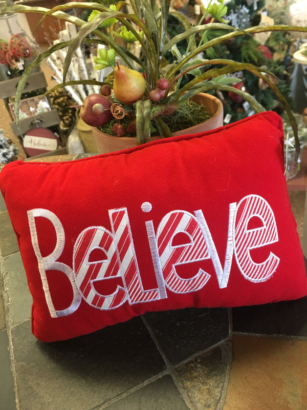 Red Believe Pillow