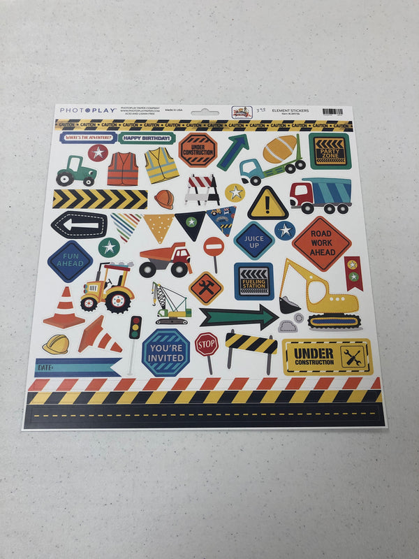Element Stickers - Little Builder - 12 x 12 Sticker Page