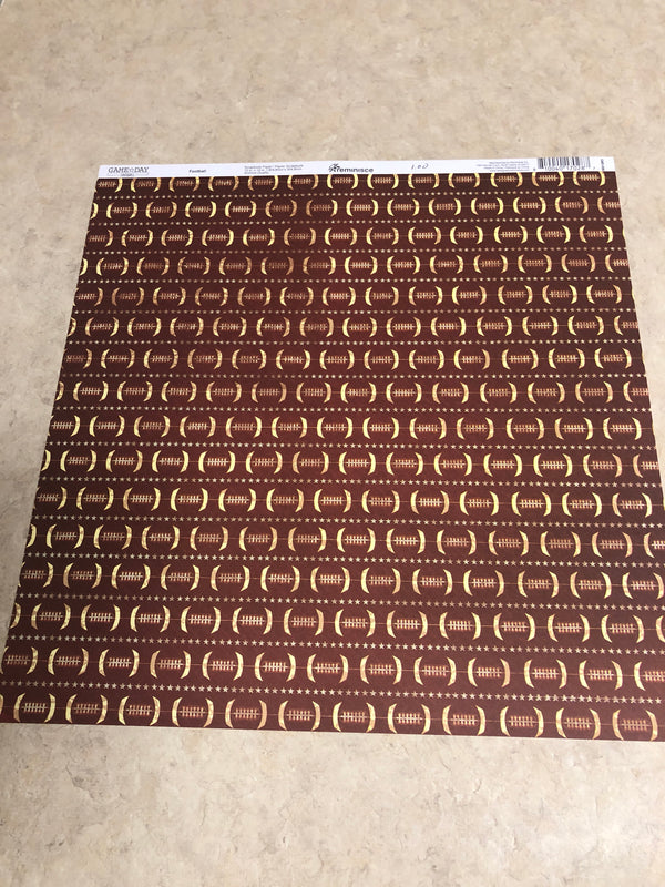 Pigskin - Game Day - 12 x12 Scrapbook Paper