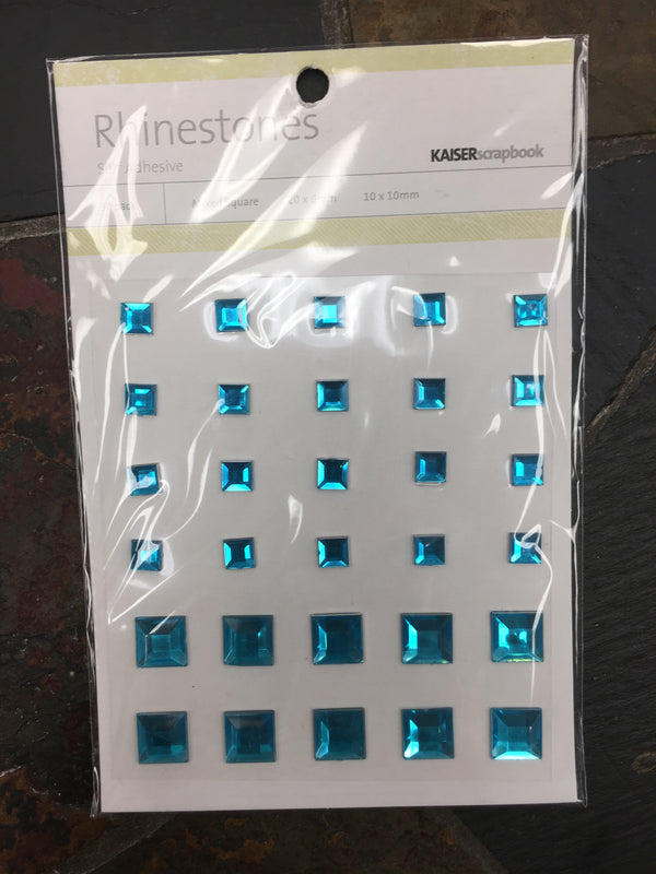 Blue Rhinestones - Self Adhesive - 30 Count