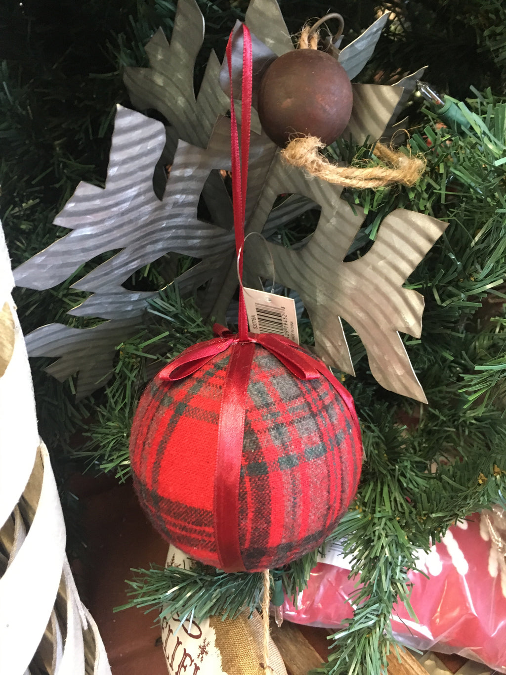 Plaid christmas deals ornaments