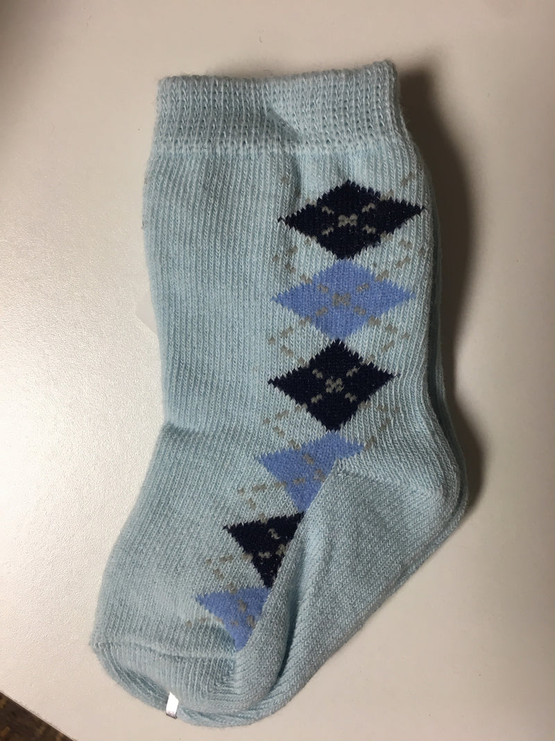 Baby Boy Blue Argyle Socks