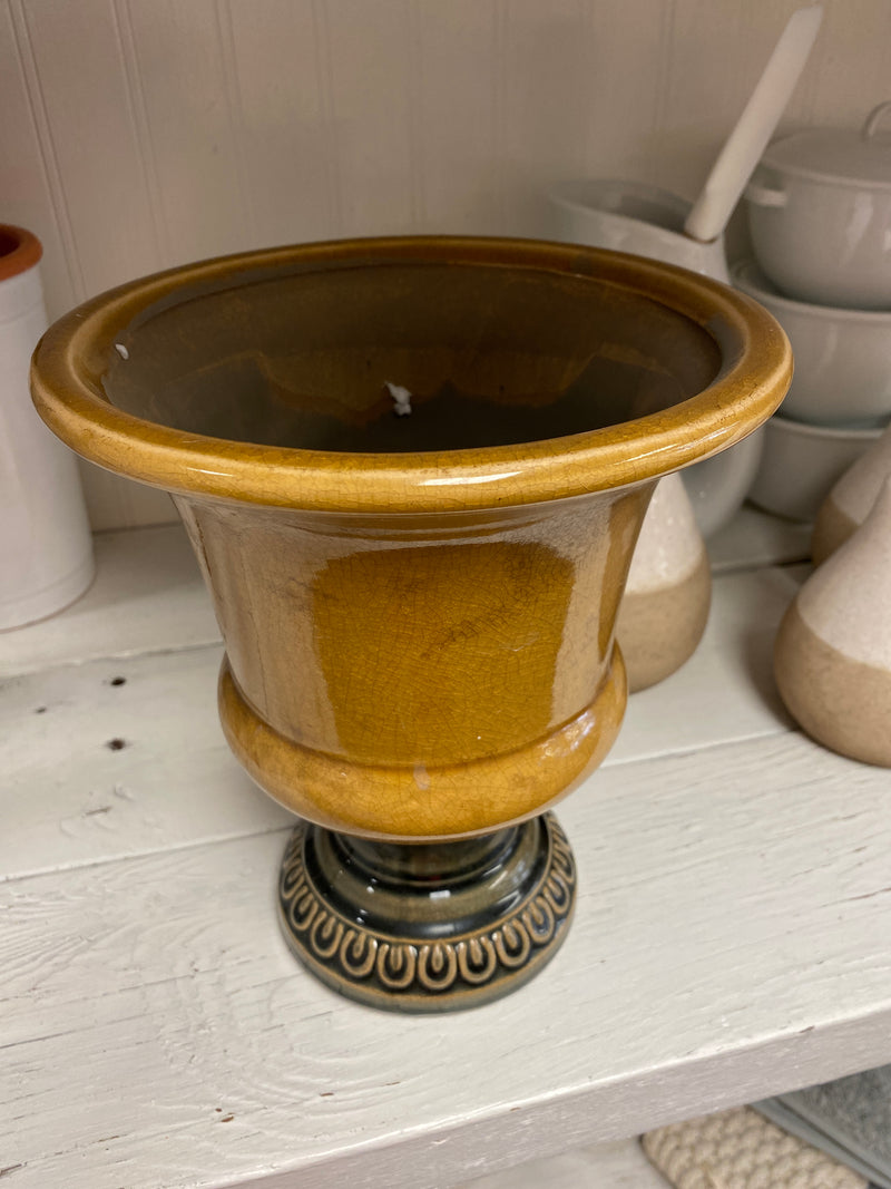 Butterscotch Glazed Terracotta Urn - Large