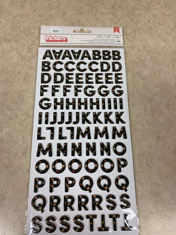1st Ave. - Foam and Cardstock Letter Stickers - Self Adhesive- Thickers