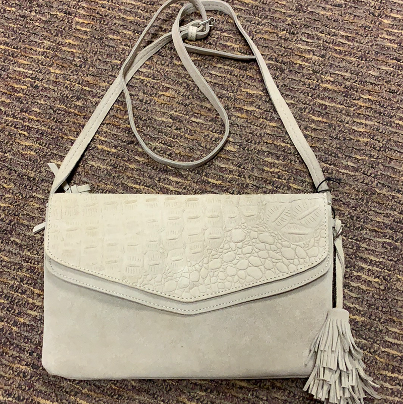 Embossed Ivory Envelope Purse