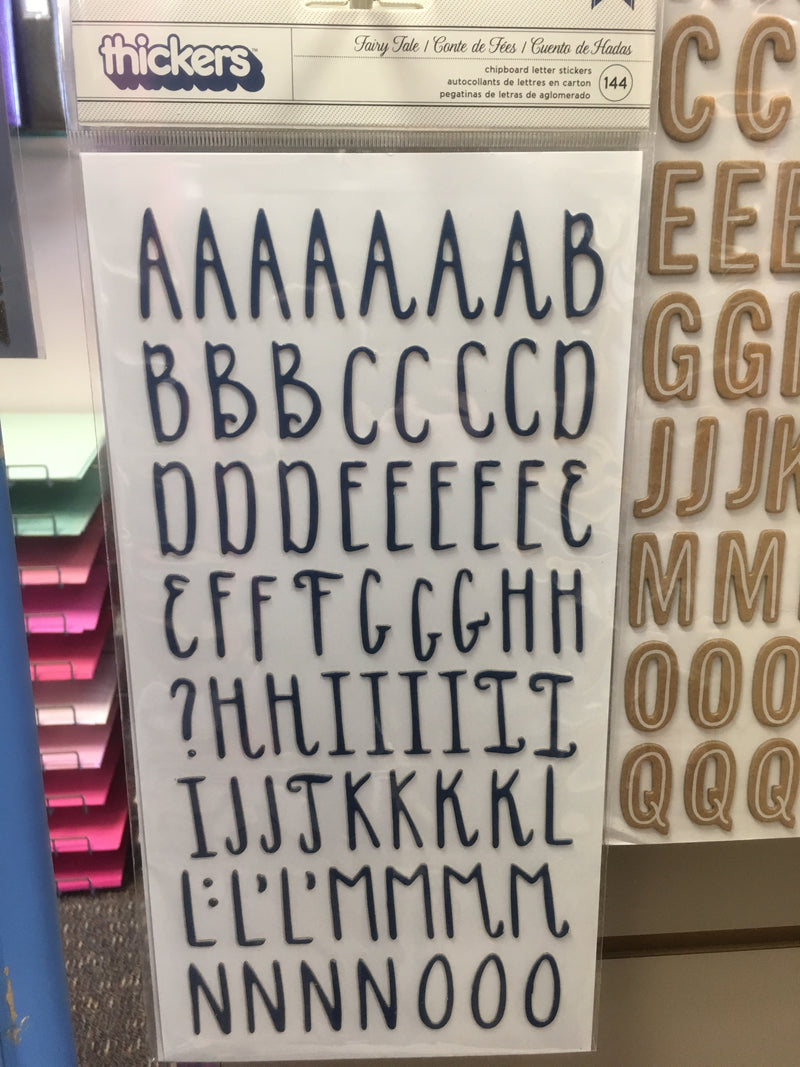 Fairy Tale Chipboard Letter Stickers - Thickers