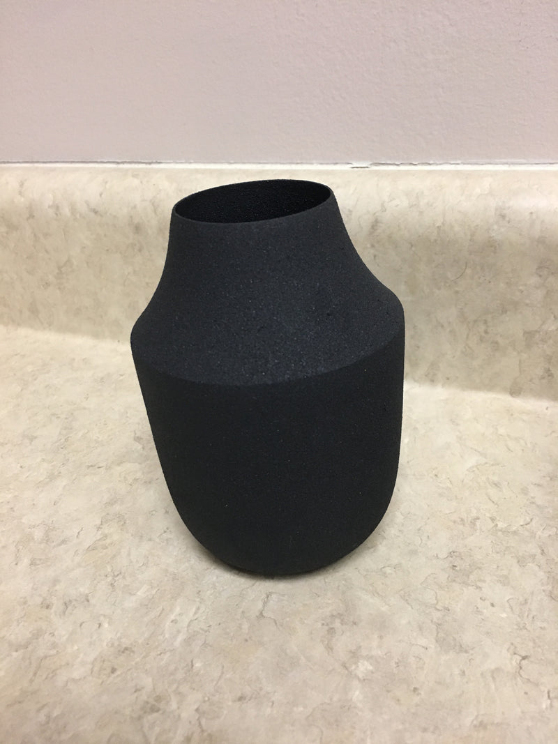 Black Matte Metal Vase