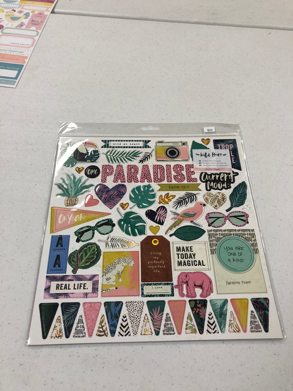 Wild Heart Chipboard Stickers - 69 Pieces