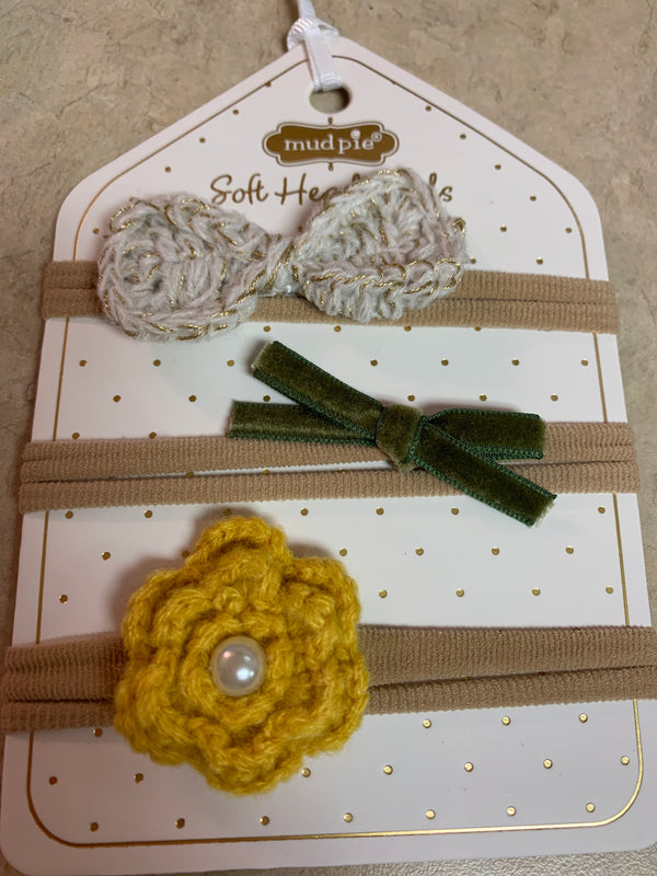 Yellow Flower Headband Set