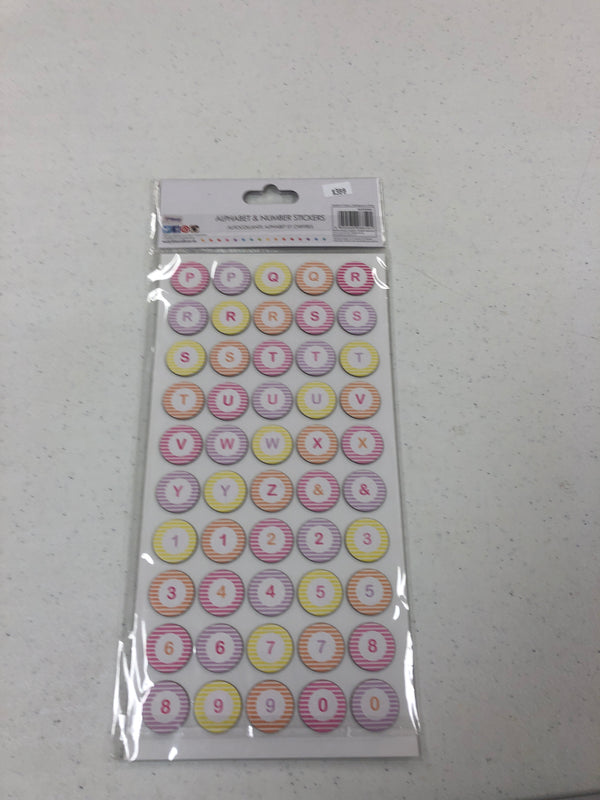 Alphabet & Number Stickers