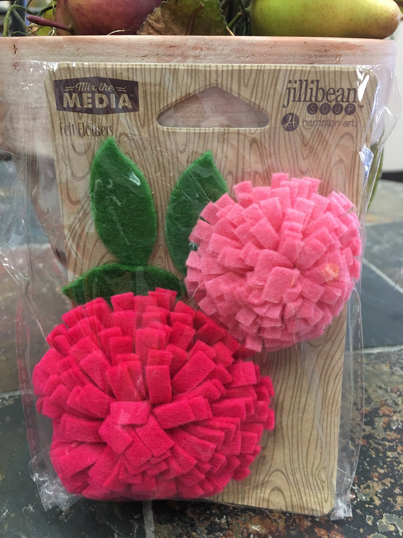 Pink Flower - Mix The Media - Felt Flowers