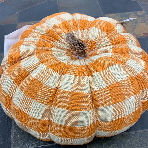 Large Check Pumpkin Sitter