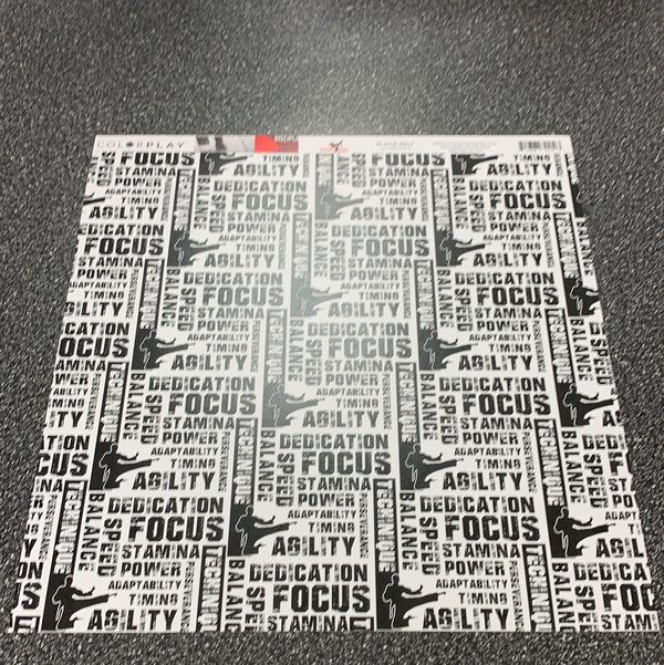 Black Belt - Martial Arts - 12 x 12 Scrapbooking Paper