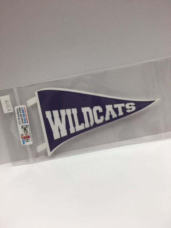 Wildcats - Kansas State University - Pennant - Die Cut