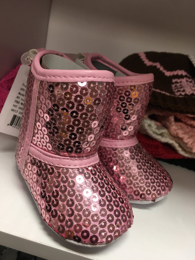 Pink Sequin Shoes