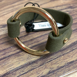 Leather Earth Tone O - Ring Bracelets - Assorted Colors