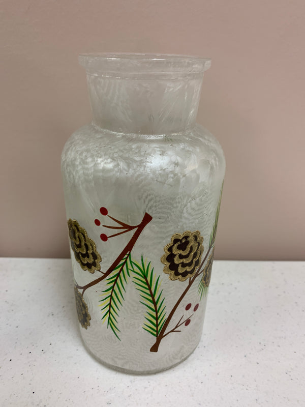 Pinecone Jar Frosted