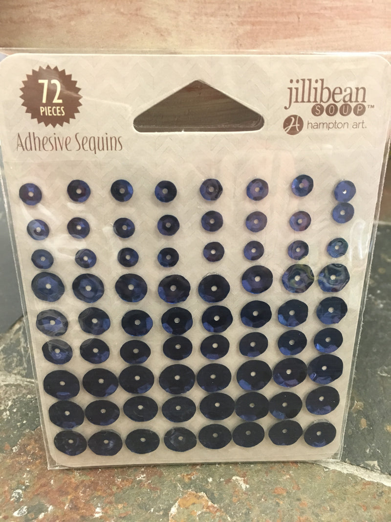 Navy Adhesive Sequins