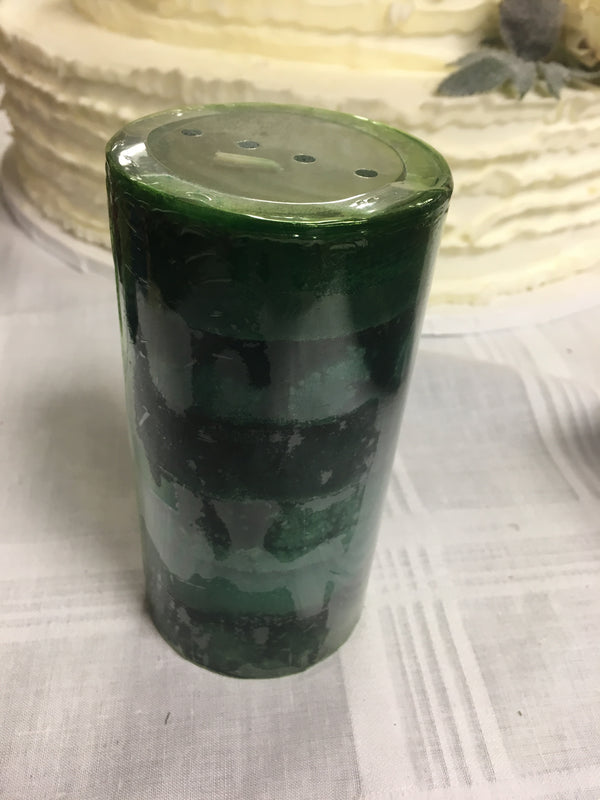 Triple Green Scented Pillar Kensington Candle 3x6