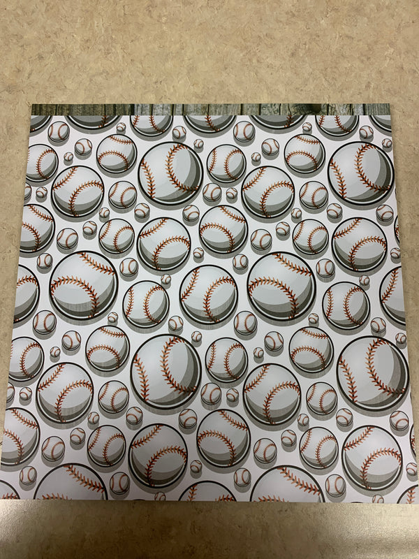 Baseball 2 -12 x 12 Scrapbook Paper