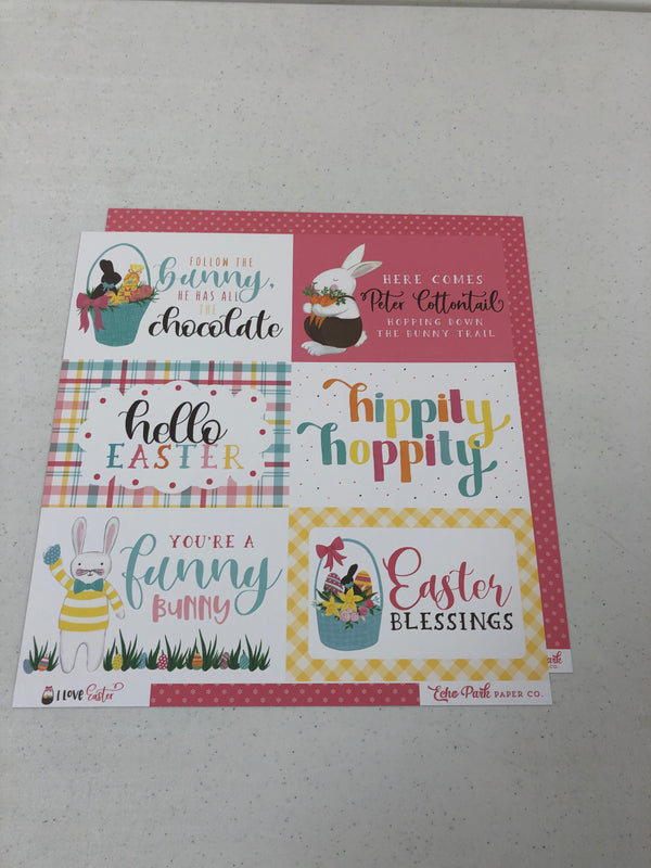 4 x 6 Journaling Cards - I Love Easter - 12 x12 paper